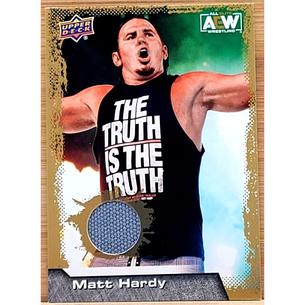 2022 UPPER DECK AEW MATT HARDY GOLD RELIC